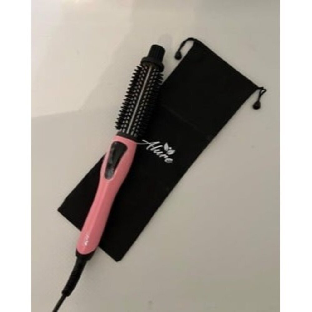 New Heated Styling Brush - 3-in-1 Ionic Hair Curler/Straightener with Anti-Scald